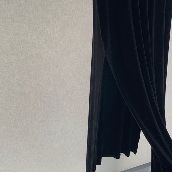 Black ribbed TOPSHOP maxi dress - Picture 2 of 5